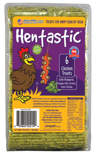 Unipet Hentastic® Treats with Herbs, Mealworms, and Probiotics